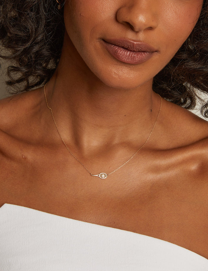 Aurate x Wilson: W Tennis Racket Necklace
