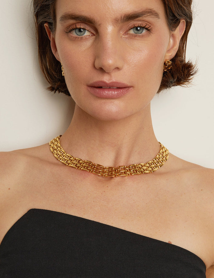 Panther Chain Link Necklace