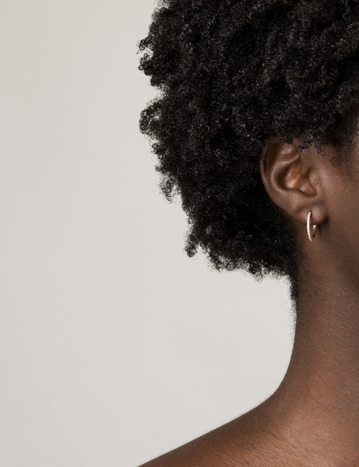 Thin Forever Diamond Hinged Huggie Earrings