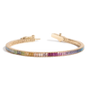 Ombré Rainbow Baguette Tennis Bracelet Vermeil Yellow Gold 6.5in 7in First