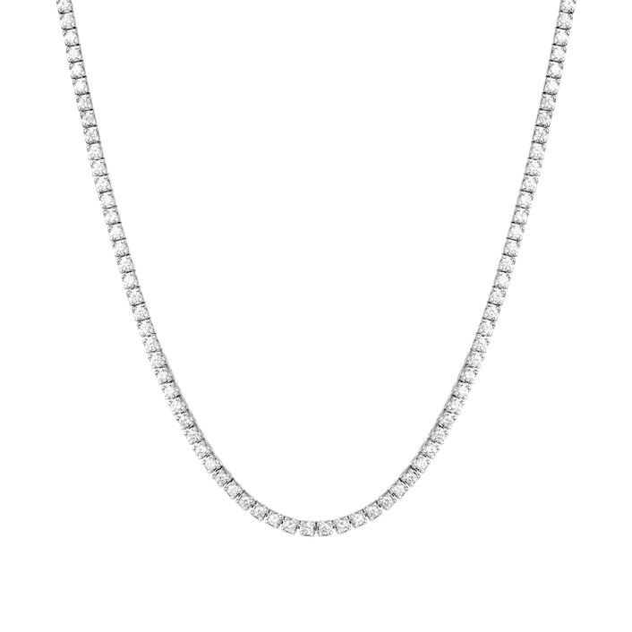 Dazzling Diamond Tennis Necklace 14k 18k White Gold 15.5in 16in 5ct (Large) First