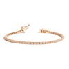 Diamond Cluster Tennis Bracelet 14k 18k Rose Gold 6.5in 7in 7.5in First