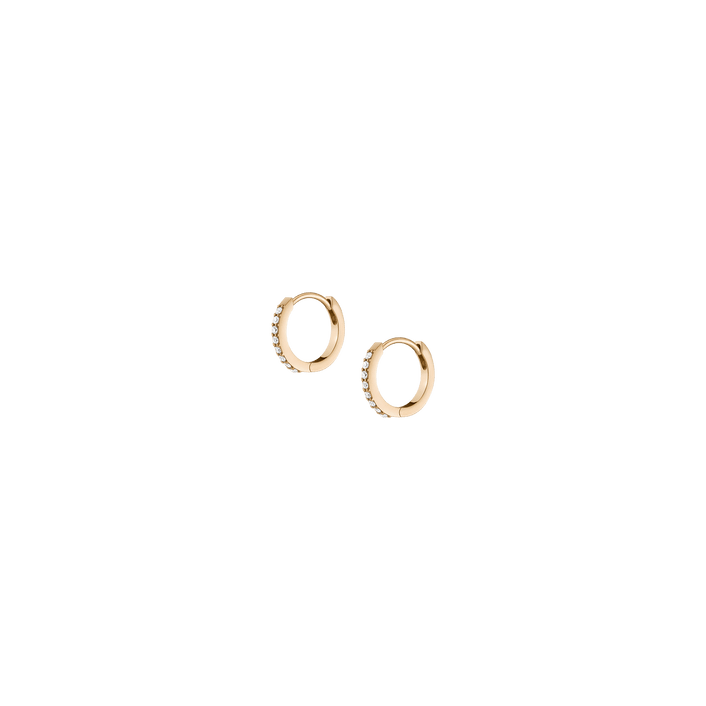 Thin Forever Diamond Hinged Huggie Earrings