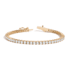 White Sapphire Tennis Bracelet Vermeil Yellow Gold 6.5in 7in 7.5in 6ct First