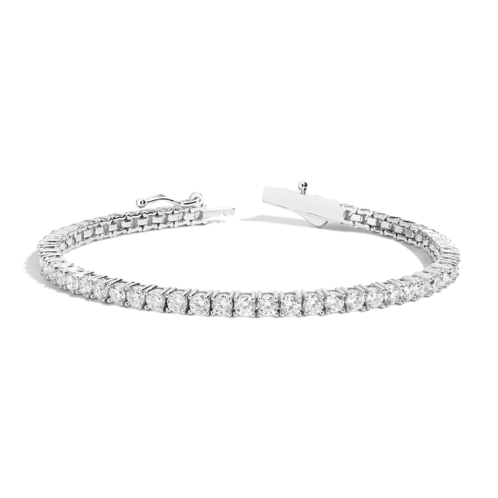 Lab Grown White Sapphire Tennis Bracelet