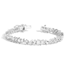 White Sapphire Mixed Shape Tennis Bracelet Vermeil White Gold 6.5in 7in First
