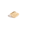 Round Signet Ring 14k Yellow Gold First