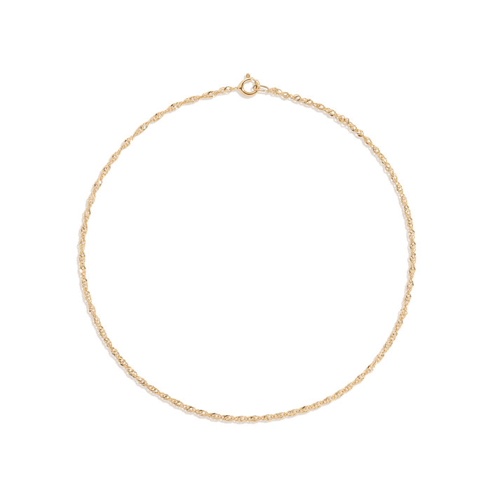 Barely There Chain Anklet 14k Yellow Gold 8in 9in First