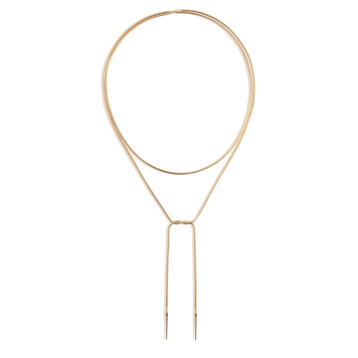 Aurate x Frye: Lasso Wrap Necklace Yellow Vermeil First