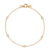 Lab Grown Diamond Station Bracelet 14k Yellow Gold 6in 6.5in 7in First