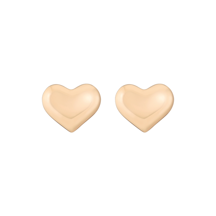 Pillow Heart Stud Earrings