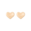 Puffy Heart Stud Earrings 14k Yellow Gold First