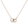 Two-Tone Connection Necklace 14k 18k Yellow / White Gold  First
