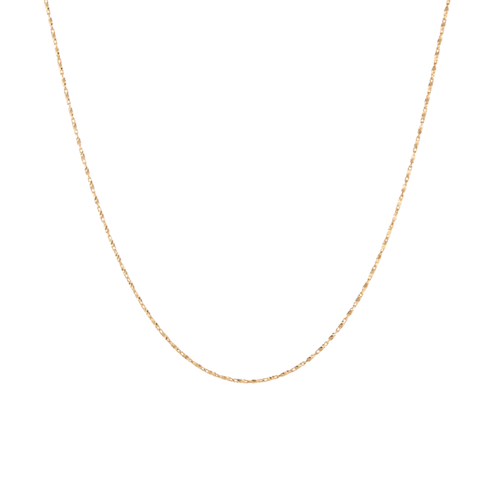 Dainty Geometric Chain Necklace 14k Yellow Gold 16in 18in First