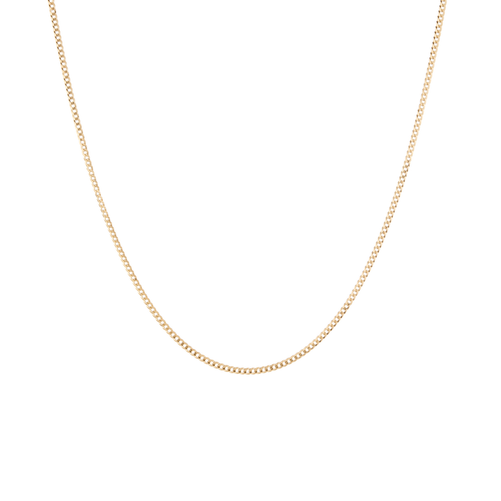 Small Cuban Chain Necklace Vermeil Yellow Gold 16in 18in 20in 22in First