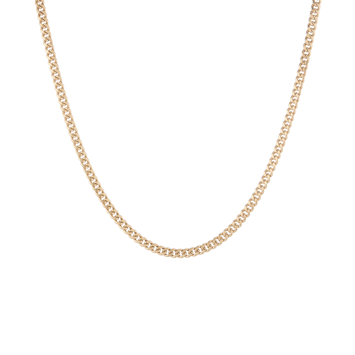 Medium Cuban Chain Necklace Vermeil 14k Yellow Gold 16in 18in 20in 22in First
