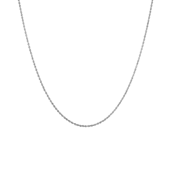 Small Rope Chain Necklace Vermeil 14k White Gold 16in 18in 20in 22in First