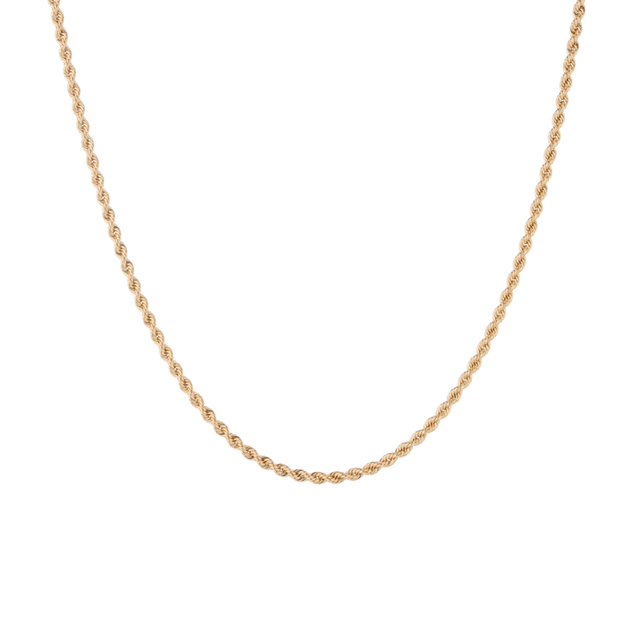 Medium Rope Chain Necklace Vermeil 14k Yellow Gold 16in 18in 20in 22in First