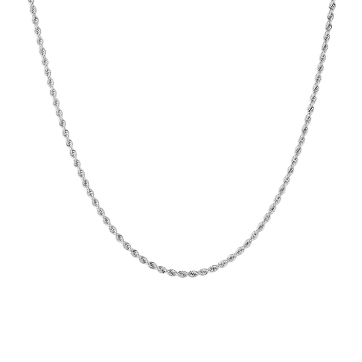 Medium Rope Chain Necklace Vermeil 14k White Gold 16in 18in 20in 22in First