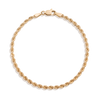 Medium Rope Chain Bracelet Vermeil 14k Yellow Gold 6in 6.5in 7in 7.5in First