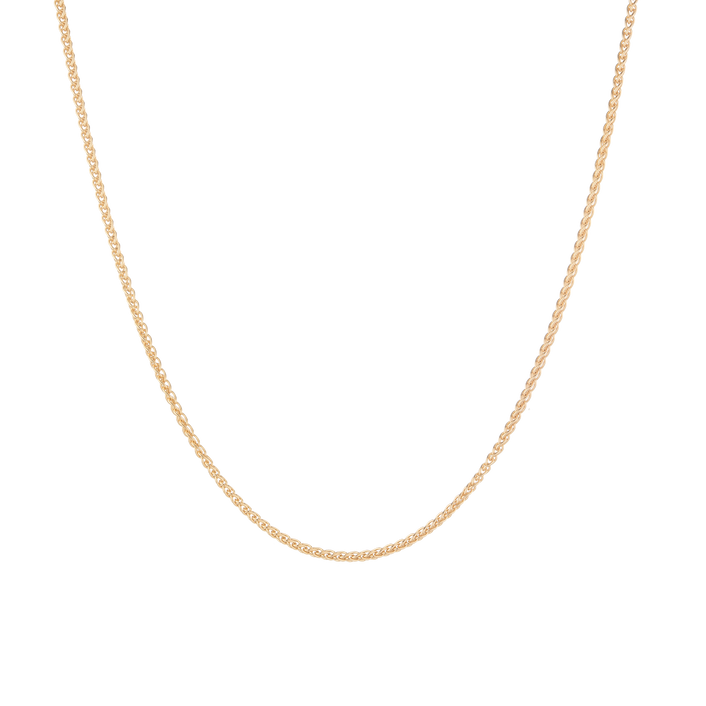 Dainty Wheat Chain Necklace Vermeil Yellow Gold 16in 18in 20in 22in First
